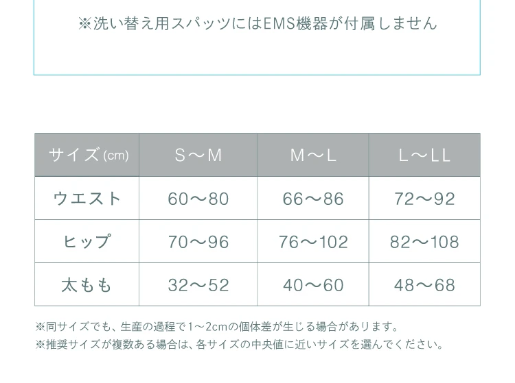 サイズ表