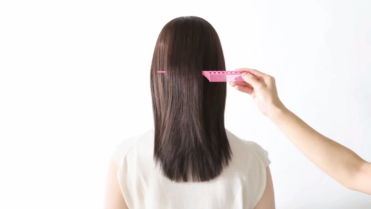 ストレートヘア モデルイメージgif