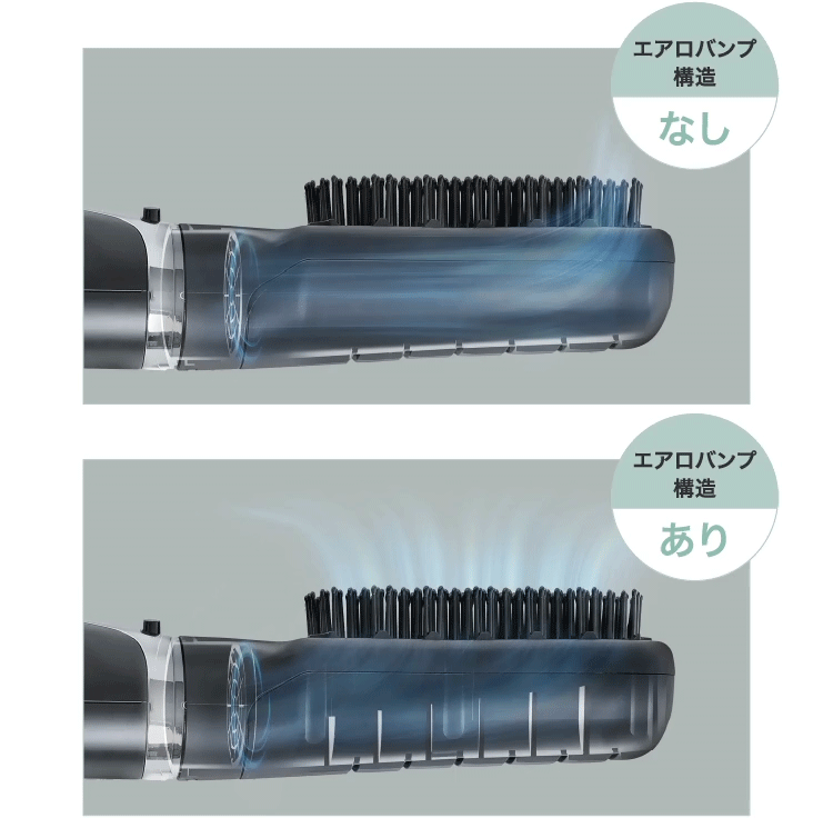 エアロバンプ構造ありなし 比較gif