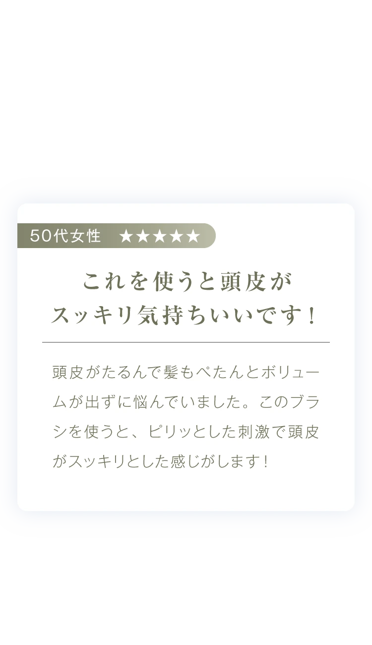 これを使うと頭皮がスッキリ気持ちいいです