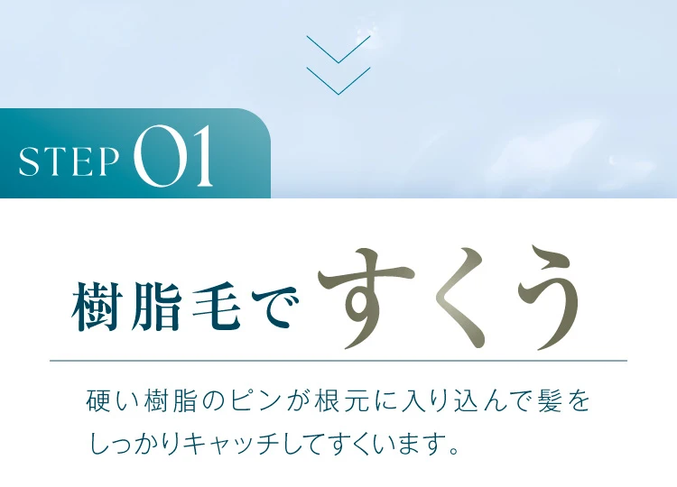STEP01 樹脂毛ですくう
