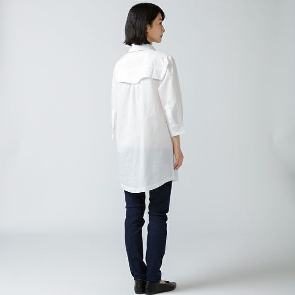 UV&DRYチュニックシャツ(ホワイト) 着用画像 斜め背面