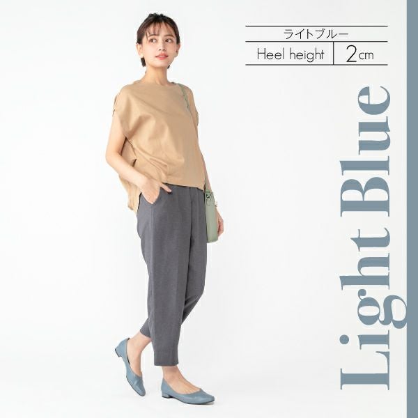 カラー整体パンプス 5cmヒール（ライトブルー）着用画像