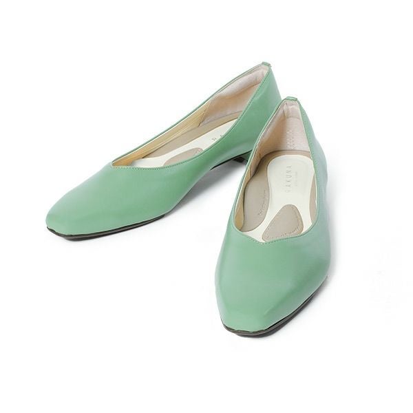 カラー整体パンプス ローヒール(グリーン)