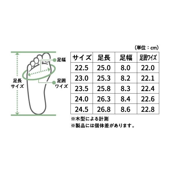 カラー整体パンプス ローヒール サイズ表