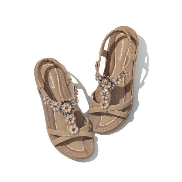 コンシャスウォーク ペタルサンダル（ベージュ）