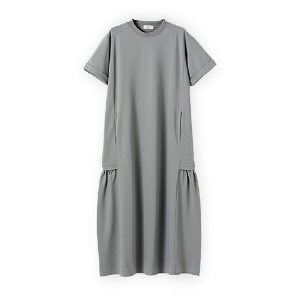  UVブロックギャザーワンピース（グレー）