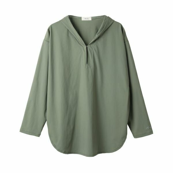 UVブロックフードラッシュガード（カーキ）