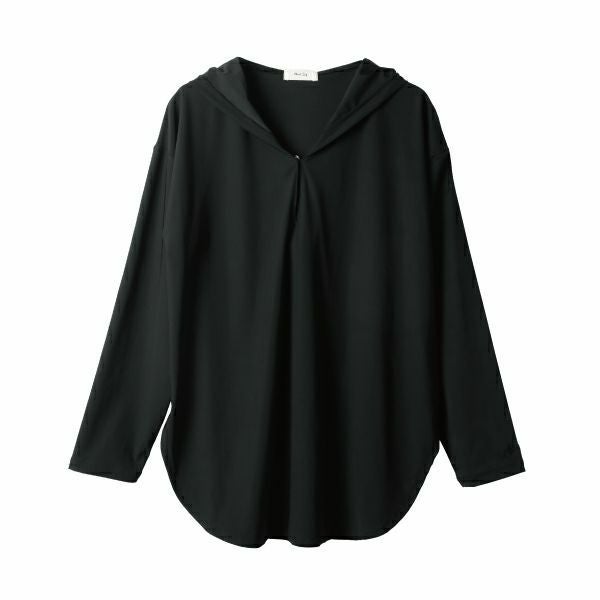 UVブロックフードラッシュガード（ブラック）