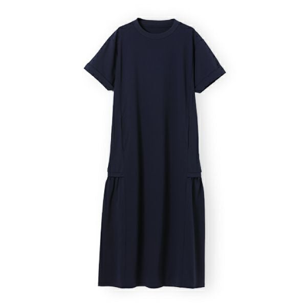 UVブロックギャザーワンピース（ネイビー）