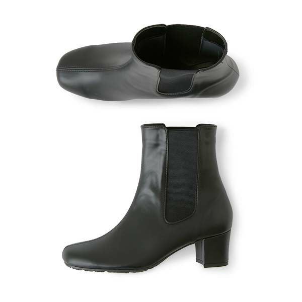 整体サイドゴアブーツ（ヒールタイプ） 上面・側面