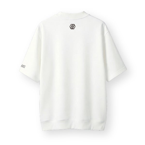 モックネックオーバーTシャツ ゴシックロゴ BEAXIS(ビーアクシス