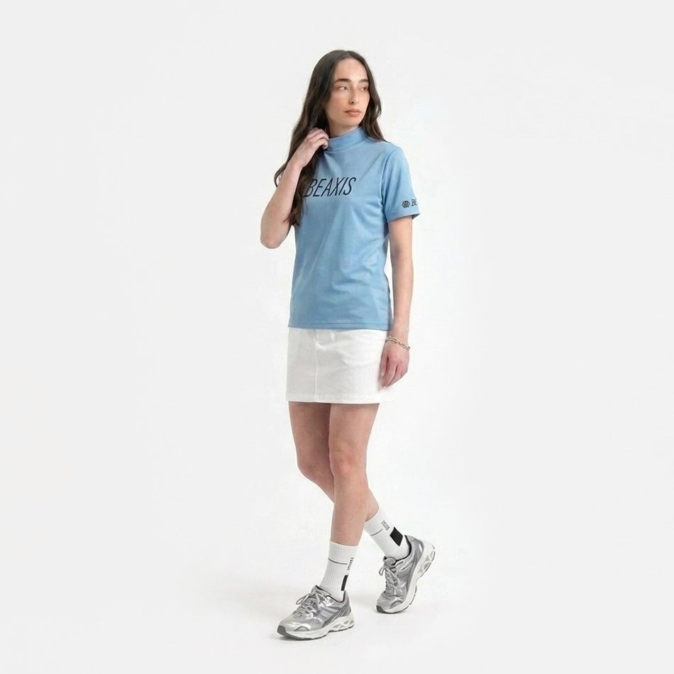 超美☆ BEAXIS ビーアクシス ゴルフ モックネック シャツ 半袖 ウエア モックネックカラーTシャツ BEAXIS(ビーアクシス) | amepla